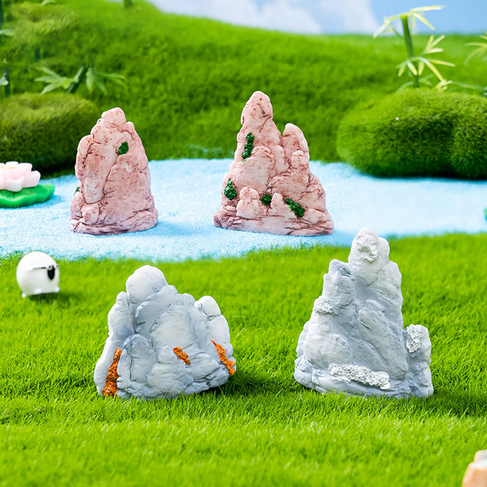 Bonsai Garden Landscape Design - 6Pcs Resin Mini Bonsai Mountain Micro