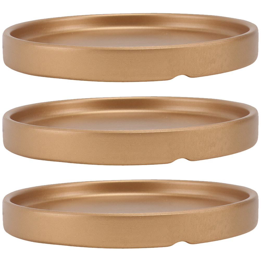 Drip Tray Saucer - 3Pcs Flower Pot Saucer Ceramic Round