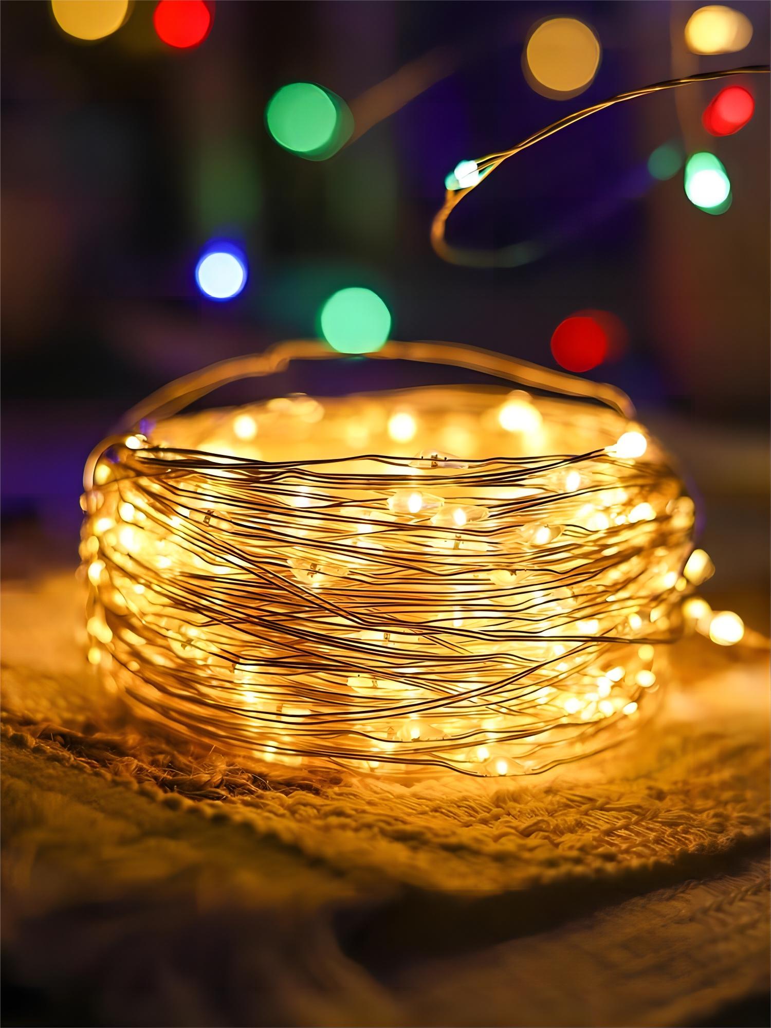 Warm White 5M 50LED Copper Wir - Copper Wire Roll 评论和价格