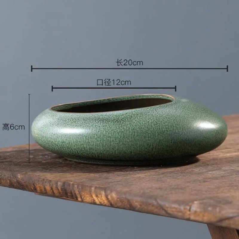 Coarse Pottery Bonsai Vase Gre - Bonsai Garden Art 评论和价格