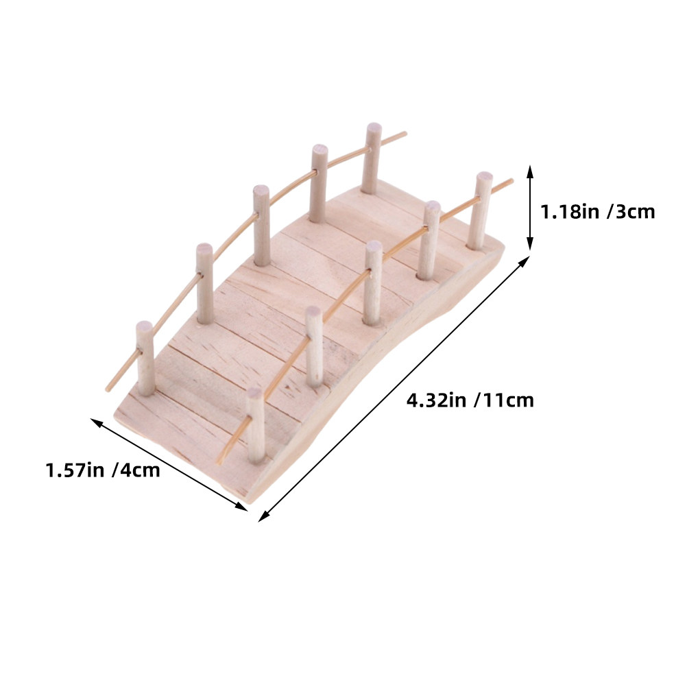 2Pcs Mini Wooden Arch Bridge V - Bonsai Garden Landscape Design 评论和价格
