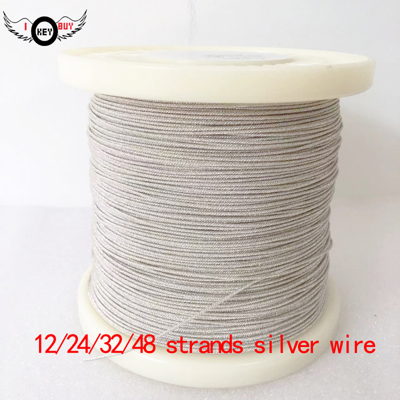 5 m/Lot 12/24/32/48 Strand Sil - Copper Wire Roll 评论和价格
