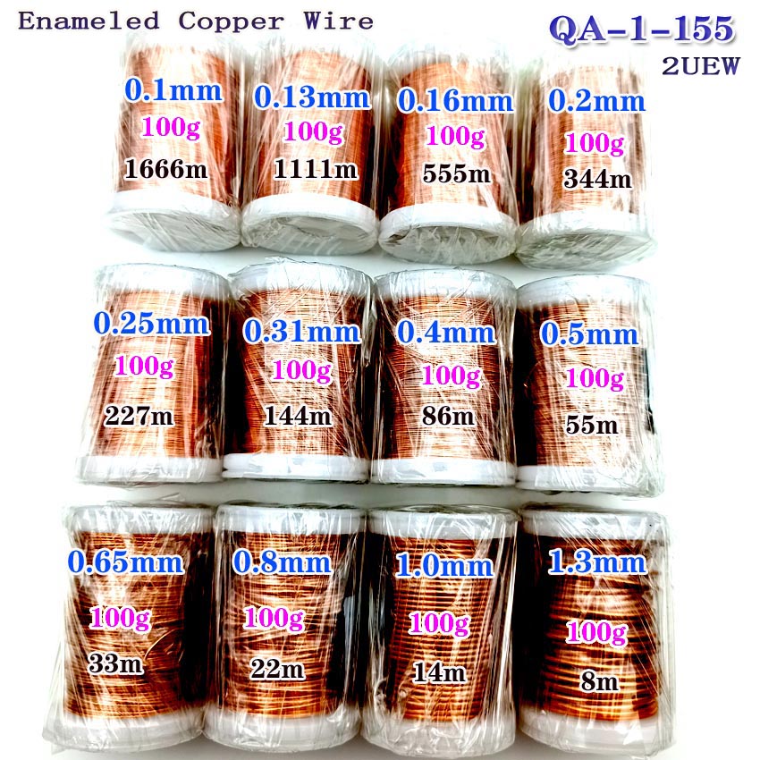 100g/Roll QA-1-155 2UEW Polyur - Copper Wire Roll 评论和价格